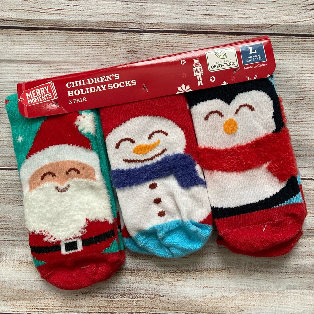 Merry Moments 3-Pack Holiday / Christmas Dress Socks NWT